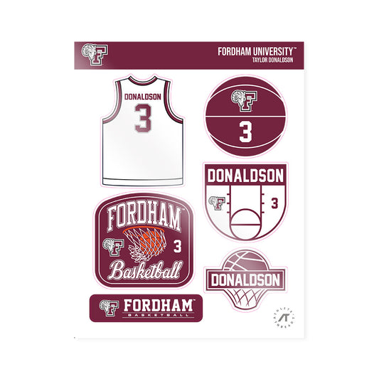Fordham - NCAA Women's Basketball : Taylor Donaldson - Sticker Sheet-0