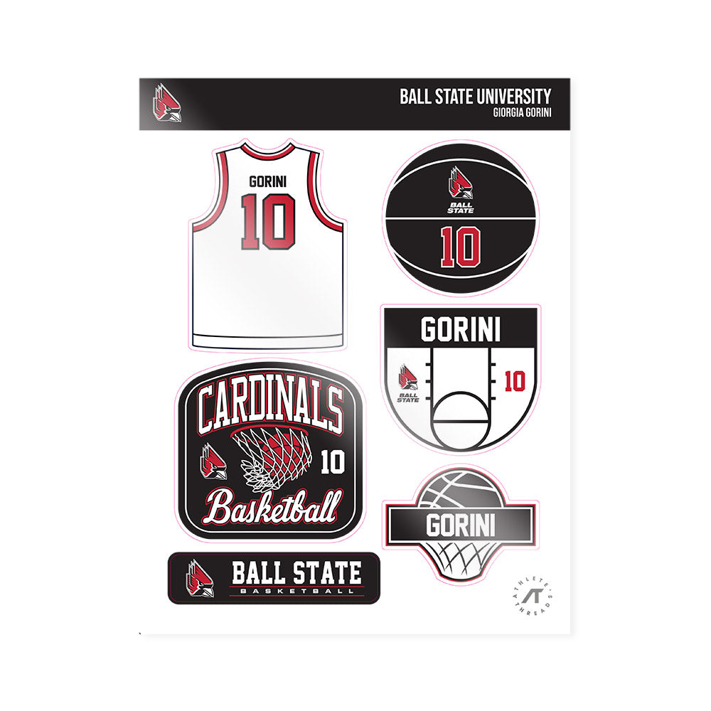Ball State - NCAA Women's Basketball : Giorgia Gorini - Sticker Sheet-0