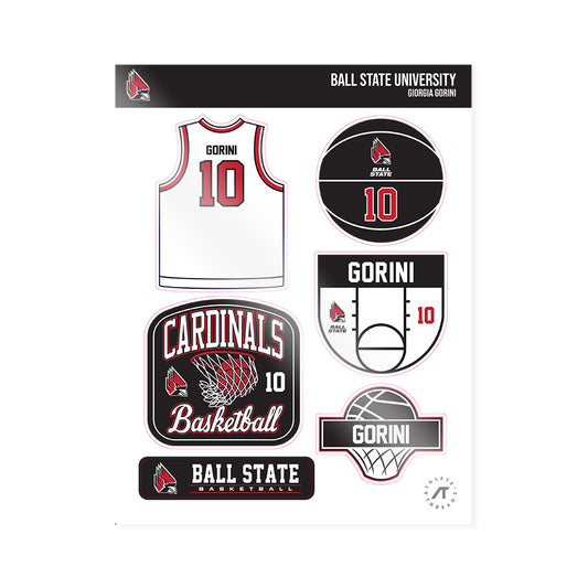 Ball State - NCAA Women's Basketball : Giorgia Gorini - Sticker Sheet-0