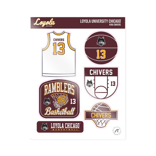 Loyola - NCAA Women's Basketball : Kira Chivers - Sticker Sheet-0