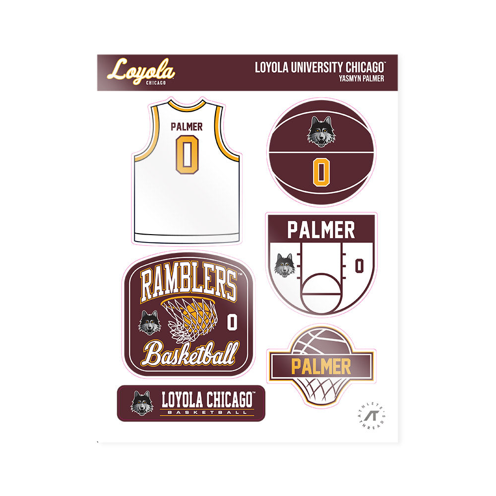 Loyola - NCAA Women's Basketball : Yasmyn Palmer - Sticker Sheet-0