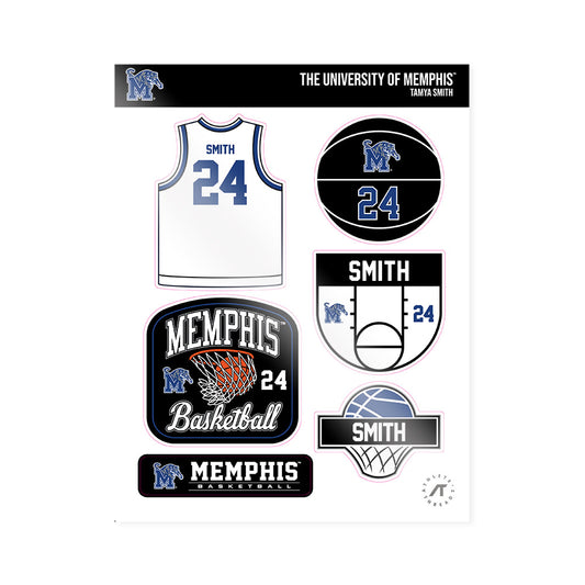 Memphis - NCAA Women's Basketball : Tamya Smith - Sticker Sheet-0