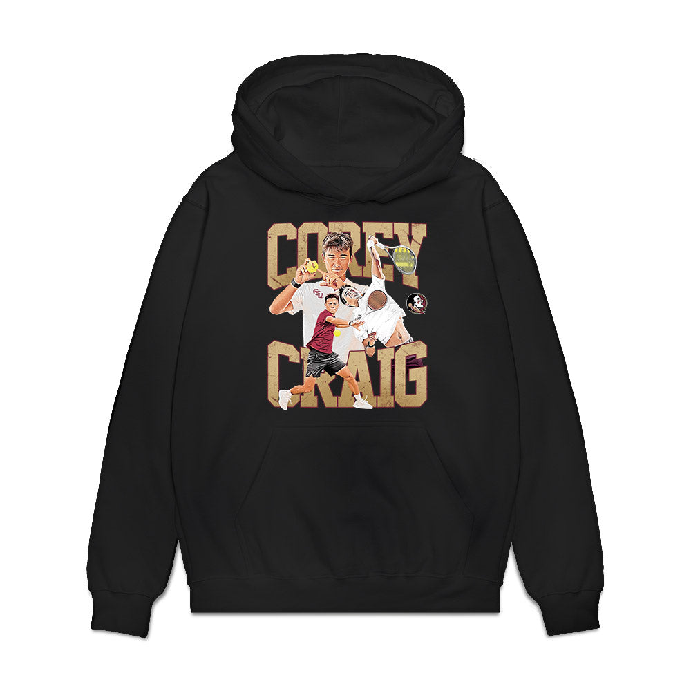 FSU - NCAA Men's Tennis : Corey Craig - Collage Premium Hooded Sweatshirt-0