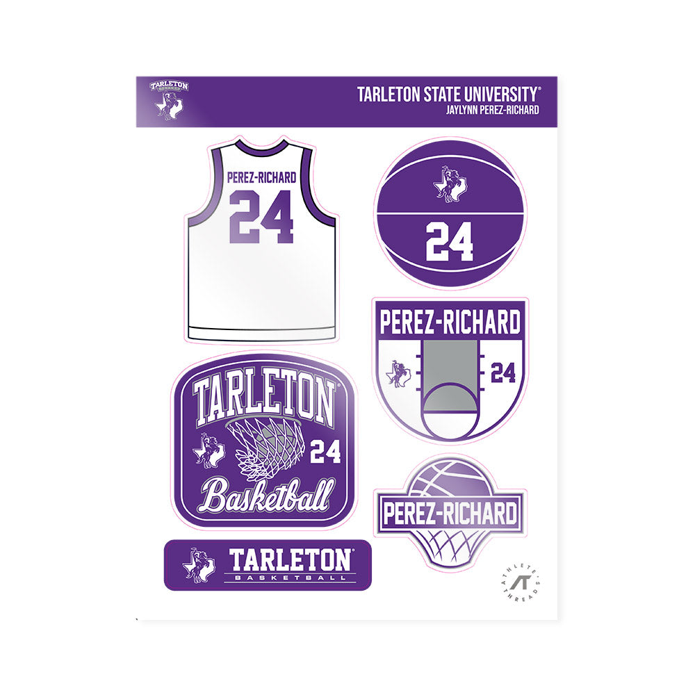 Tarleton State - NCAA Women's Basketball : Jaylynn Perez-Richard - Sticker Sheet-0