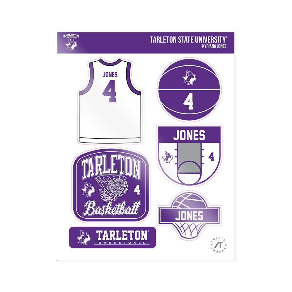 Tarleton State - NCAA Women's Basketball : Kyriana Jones - Sticker Sheet-0