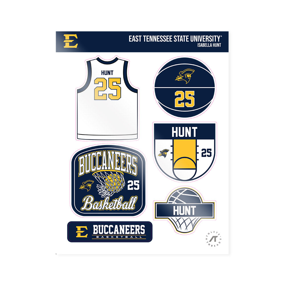 East Tennessee State - NCAA Women's Basketball : Isabella Hunt - Sticker Sheet-0