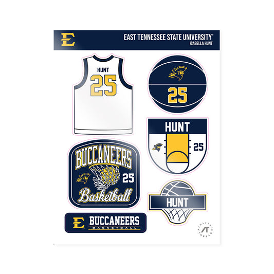 East Tennessee State - NCAA Women's Basketball : Isabella Hunt - Sticker Sheet-0