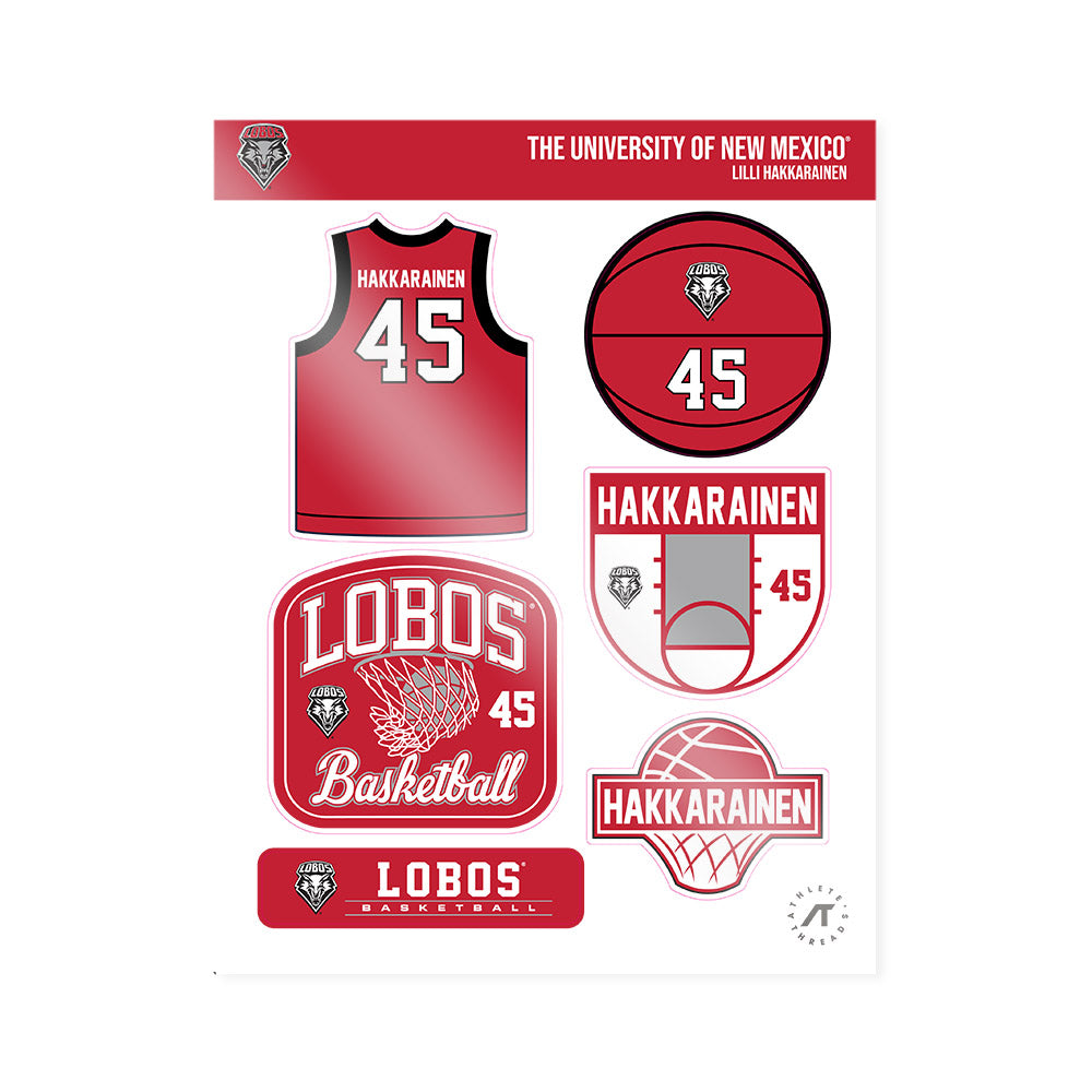 New Mexico - NCAA Women's Basketball : Lilli Hakkarainen - Sticker Sheet-0