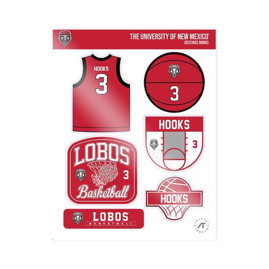 New Mexico - NCAA Women's Basketball : Destinee Hooks - Sticker Sheet-0