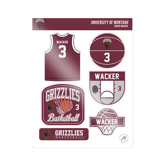 Montana - NCAA Women's Basketball : Draya Wacker - Sticker Sheet-0