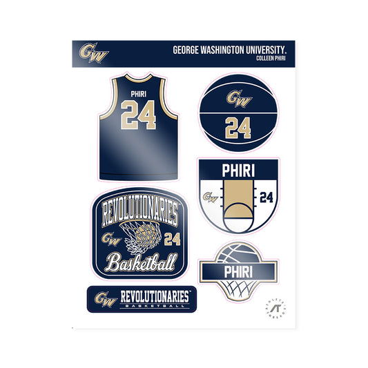 GWU - NCAA Women's Basketball : Colleen Phiri - Sticker Sheet-0