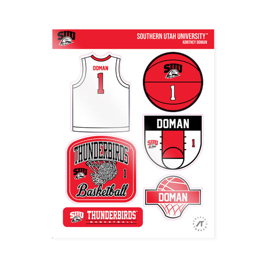Southern Utah - NCAA Women's Basketball : Kortney Doman - Sticker Sheet-0
