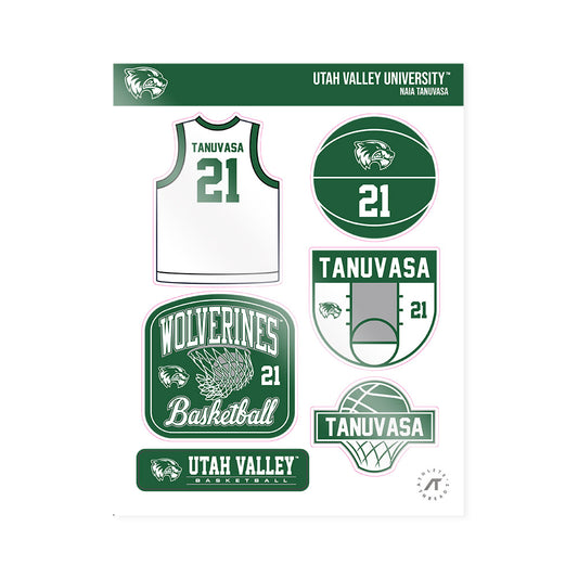 Utah Valley - NCAA Women's Basketball : Naia Tanuvasa - Sticker Sheet-0