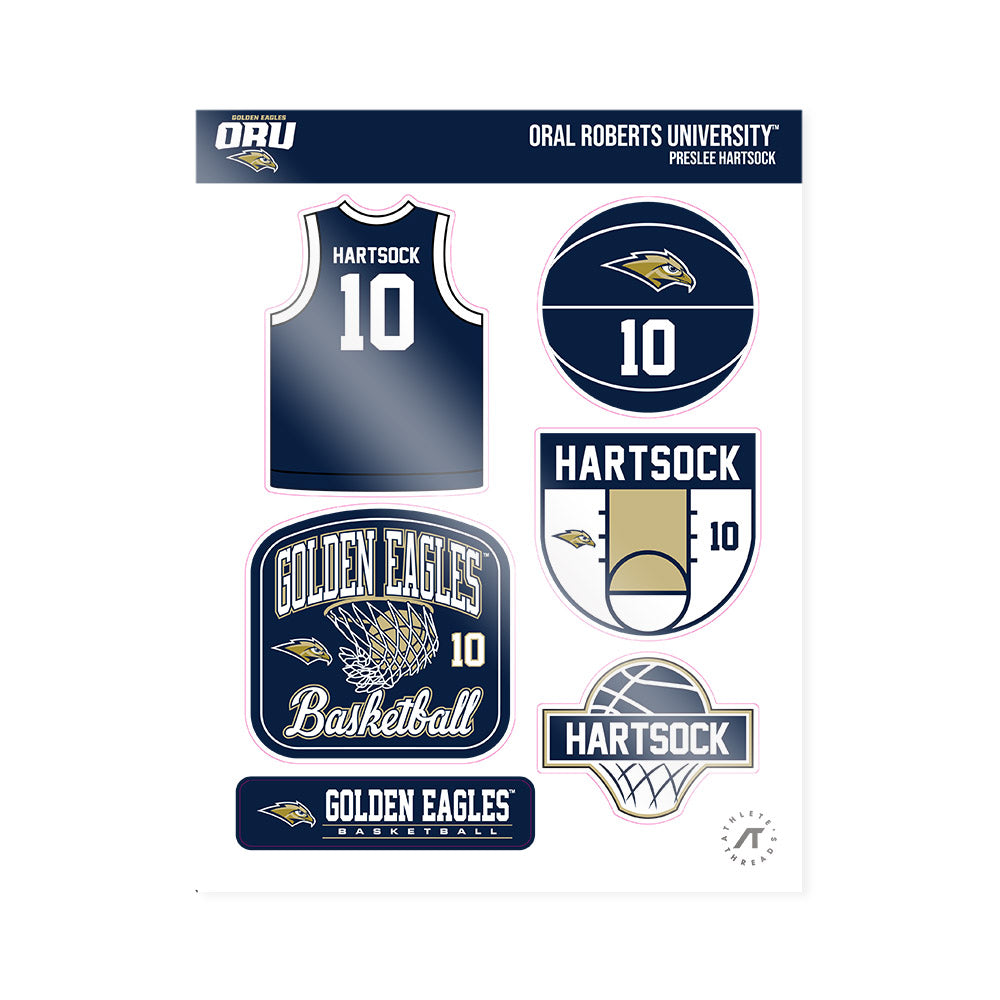 Oral Roberts - NCAA Women's Basketball : Preslee Hartsock - Sticker Sheet-0