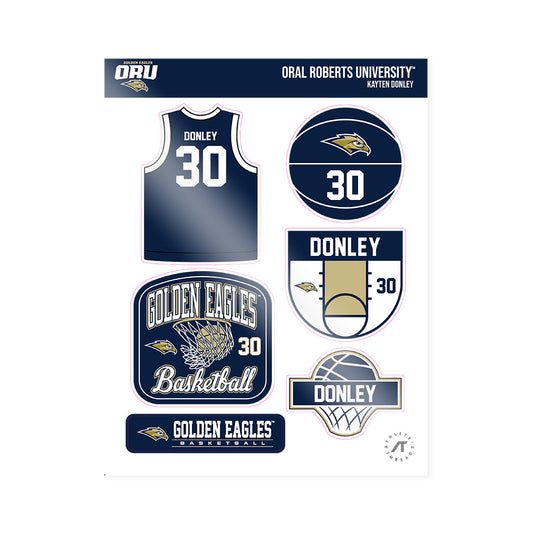 Oral Roberts - NCAA Women's Basketball : Kayten Donley - Sticker Sheet-0