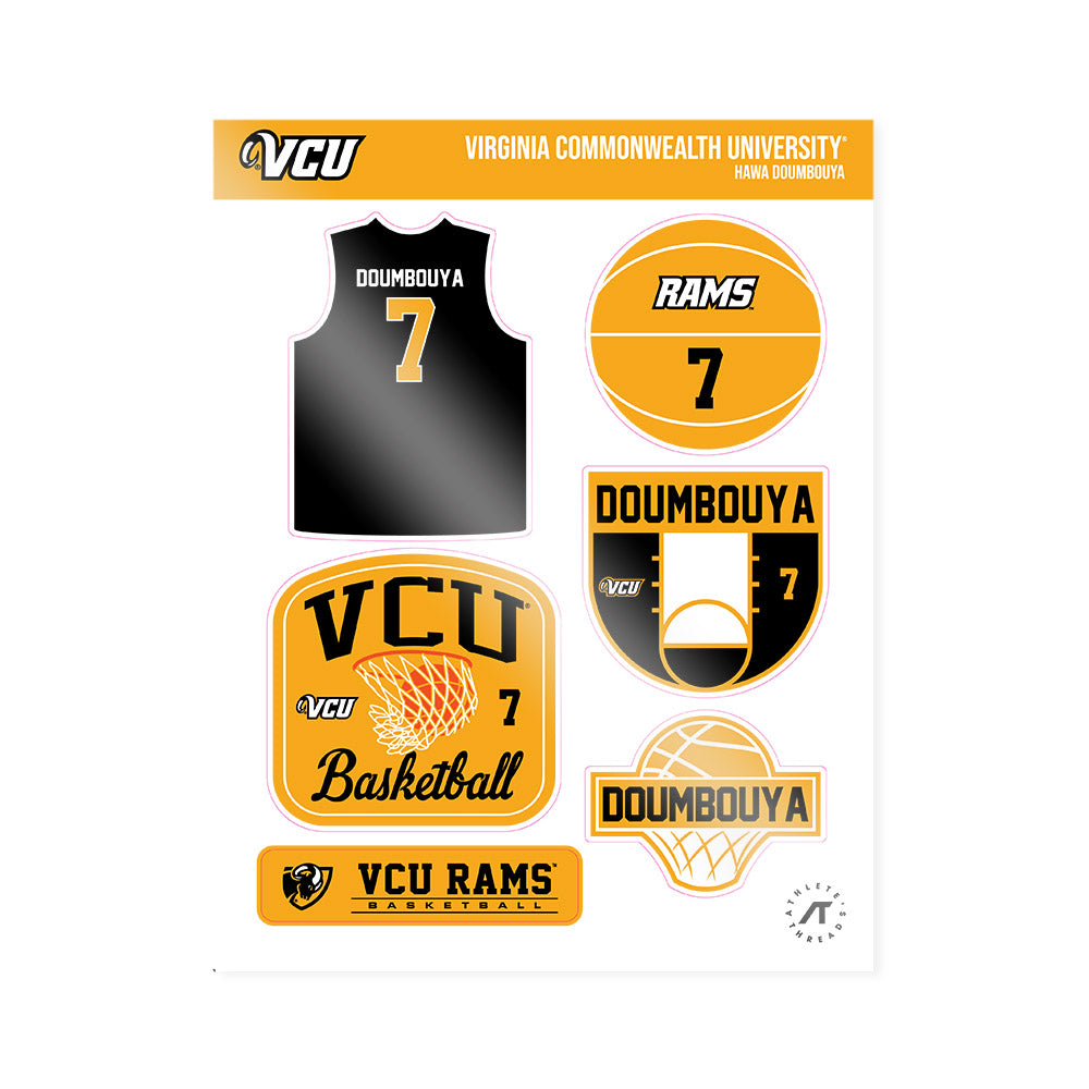 VCU - NCAA Women's Basketball : Hawa Doumbouya - Sticker Sheet-0