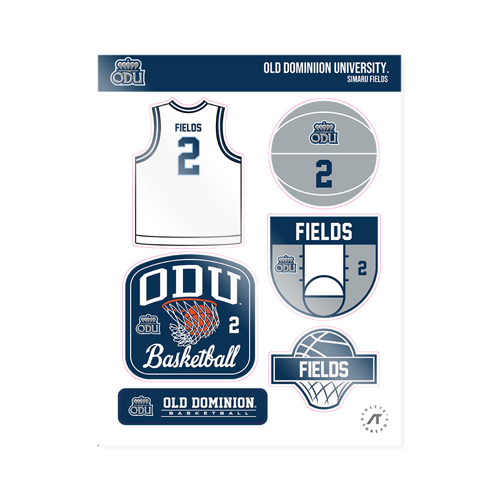 Old Dominion - NCAA Women's Basketball : simaru fields - Sticker Sheet-0