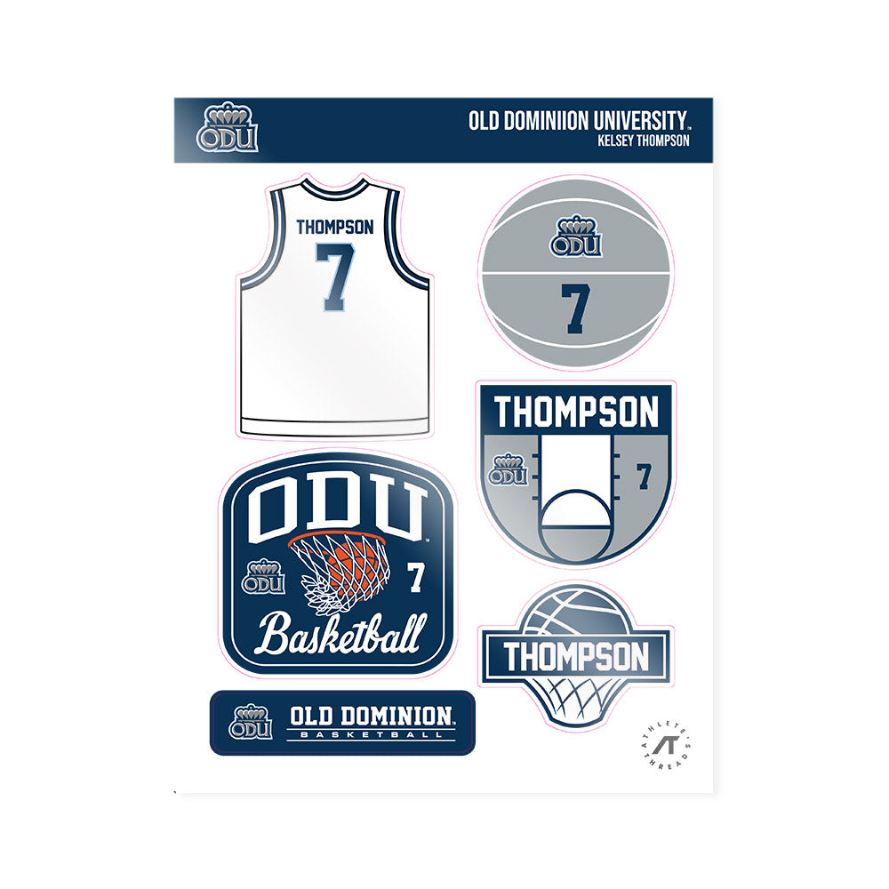 Old Dominion - NCAA Women's Basketball : Kelsey Thompson - Sticker Sheet-0