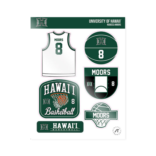Hawaii - NCAA Women's Basketball : Rebecca Moors - Sticker Sheet-0