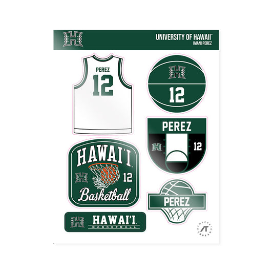 Hawaii - NCAA Women's Basketball : Imani Perez - Sticker Sheet-0