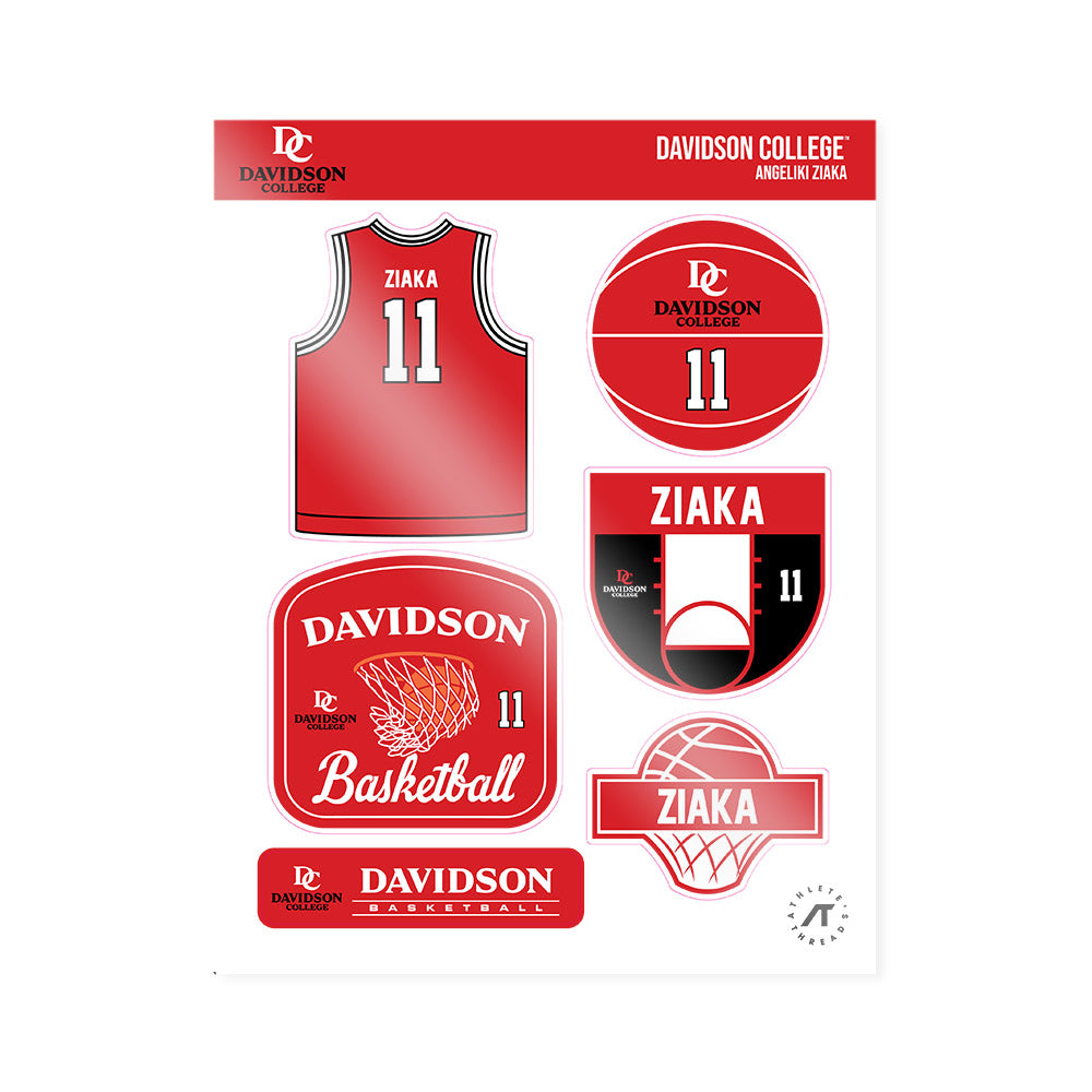 Davidson - NCAA Women's Basketball : Angeliki Ziaka - Sticker Sheet-0