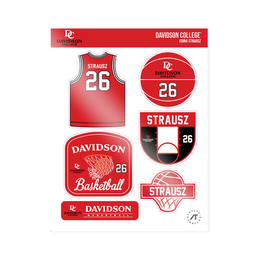Davidson - NCAA Women's Basketball : Edina Strausz - Sticker Sheet-0