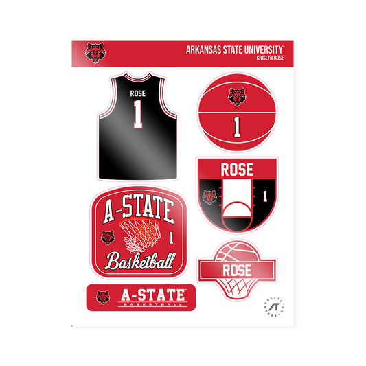 Arkansas State - NCAA Women's Basketball : Crislyn Rose - Sticker Sheet-0