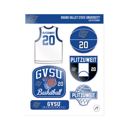 Grand Valley - NCAA Women's Basketball : Lexi Plitzuweit - Sticker Sheet-0