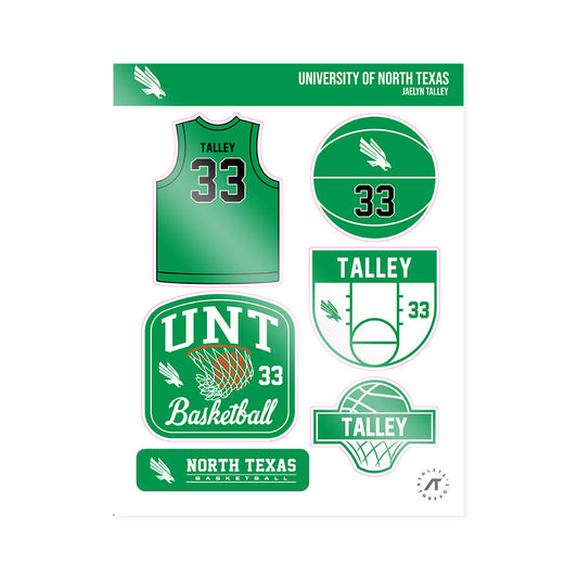 North Texas - NCAA Women's Basketball : Jaelyn Talley - Sticker Sheet-0