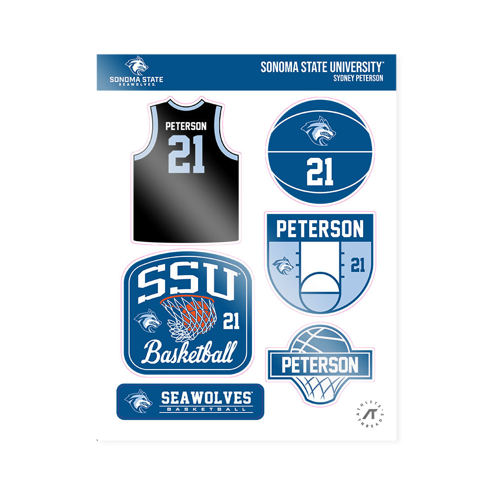 SSU - NCAA Women's Basketball : Sydney Peterson - Sticker Sheet-0