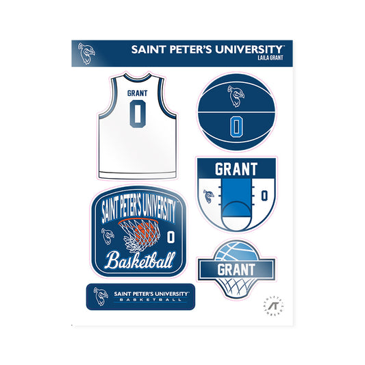 Saint Peter's - NCAA Women's Basketball : Laila Grant - Sticker Sheet-0