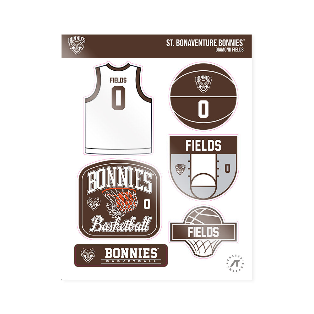 St. Bonaventure - NCAA Women's Basketball : Diamond Fields - Sticker Sheet-0