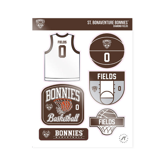 St. Bonaventure - NCAA Women's Basketball : Diamond Fields - Sticker Sheet-0