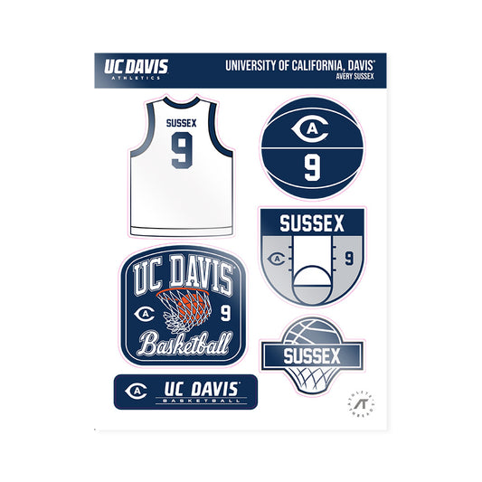UC Davis - NCAA Women's Basketball : Avery Sussex - Sticker Sheet-0