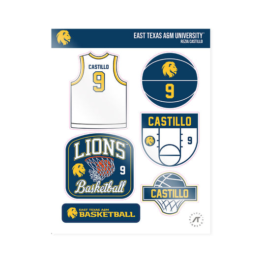 ETAMU - NCAA Women's Basketball : Rezia Castillo - Sticker Sheet-0