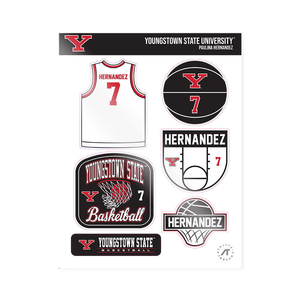 Youngstown State - NCAA Women's Basketball : Paulina Hernandez - Sticker Sheet-0