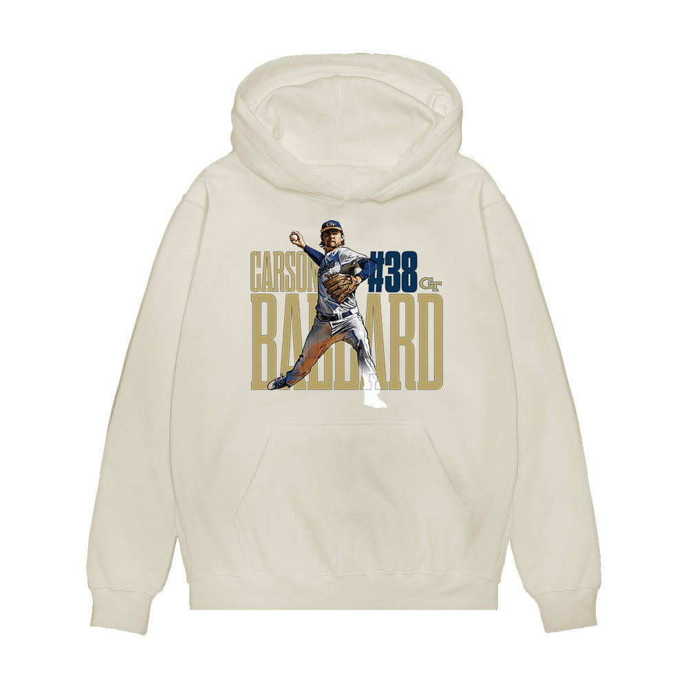 Georgia Tech - NCAA Baseball : Carson Ballard - Collage Premium Hooded Sweatshirt-0