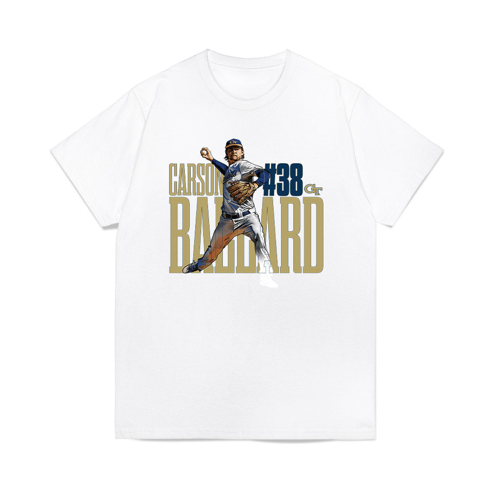 Georgia Tech - NCAA Baseball : Carson Ballard - Collage Premium T-Shirt-0