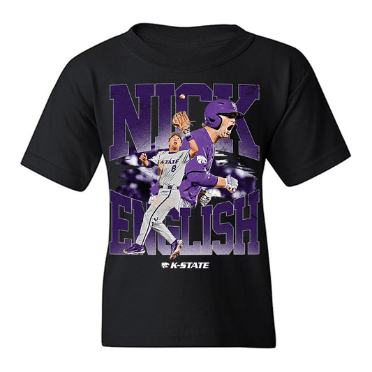 Kansas State - NCAA Baseball : Nick English - Collage Youth T-Shirt-0