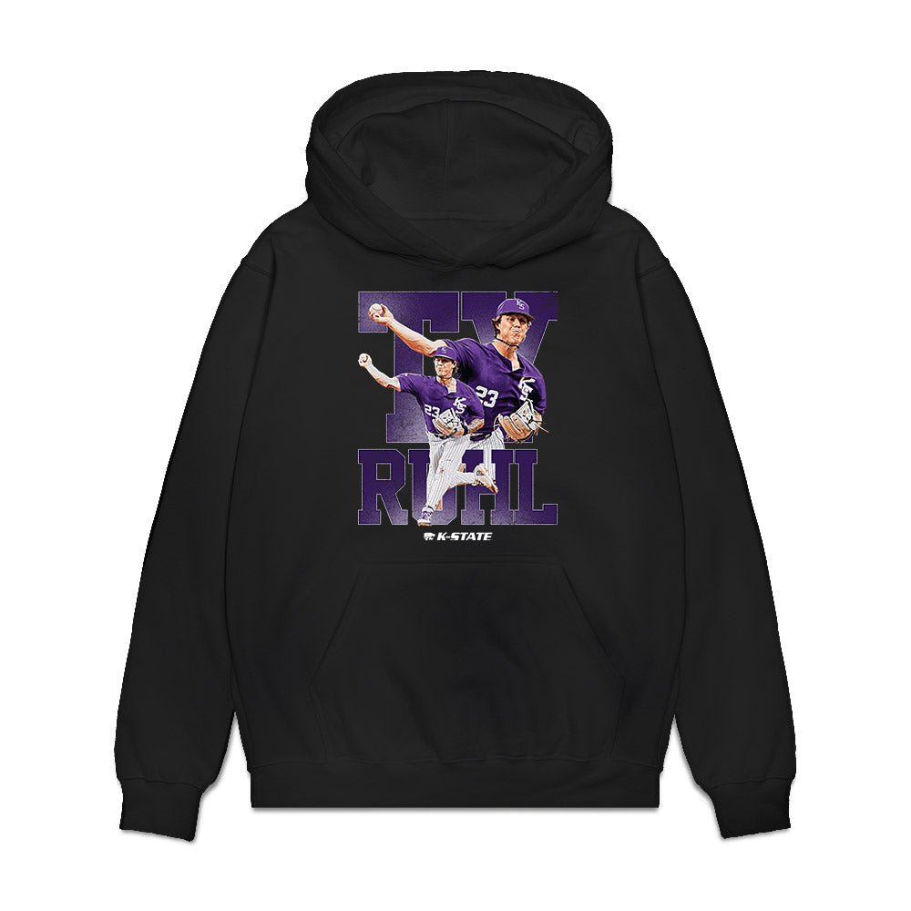 Kansas State - NCAA Baseball : Ty Ruhl - Premium Hooded Sweatshirt-0