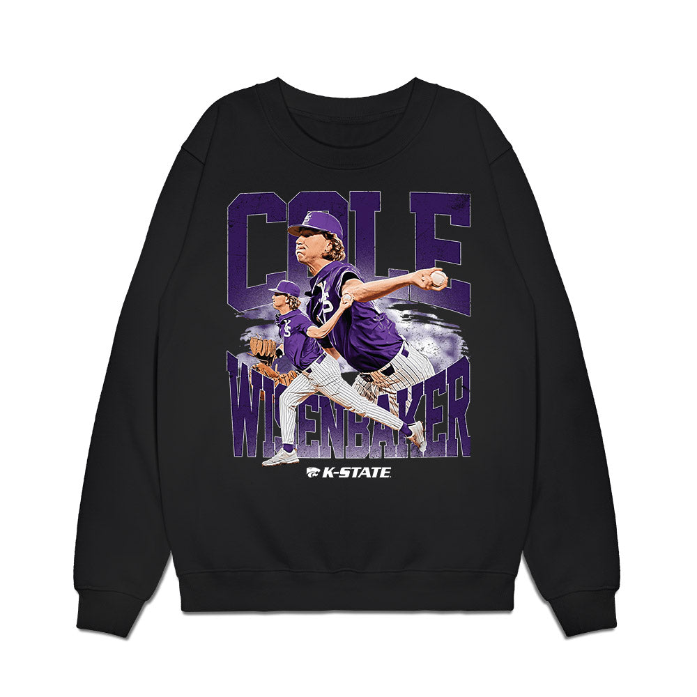 Kansas State - NCAA Baseball : Cole Wisenbaker - Collage Premium Crewneck Sweatshirt-0