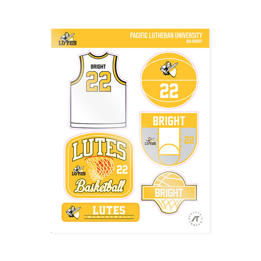 PLU - NCAA Women's Basketball : Ava Bright - Sticker Sheet-0