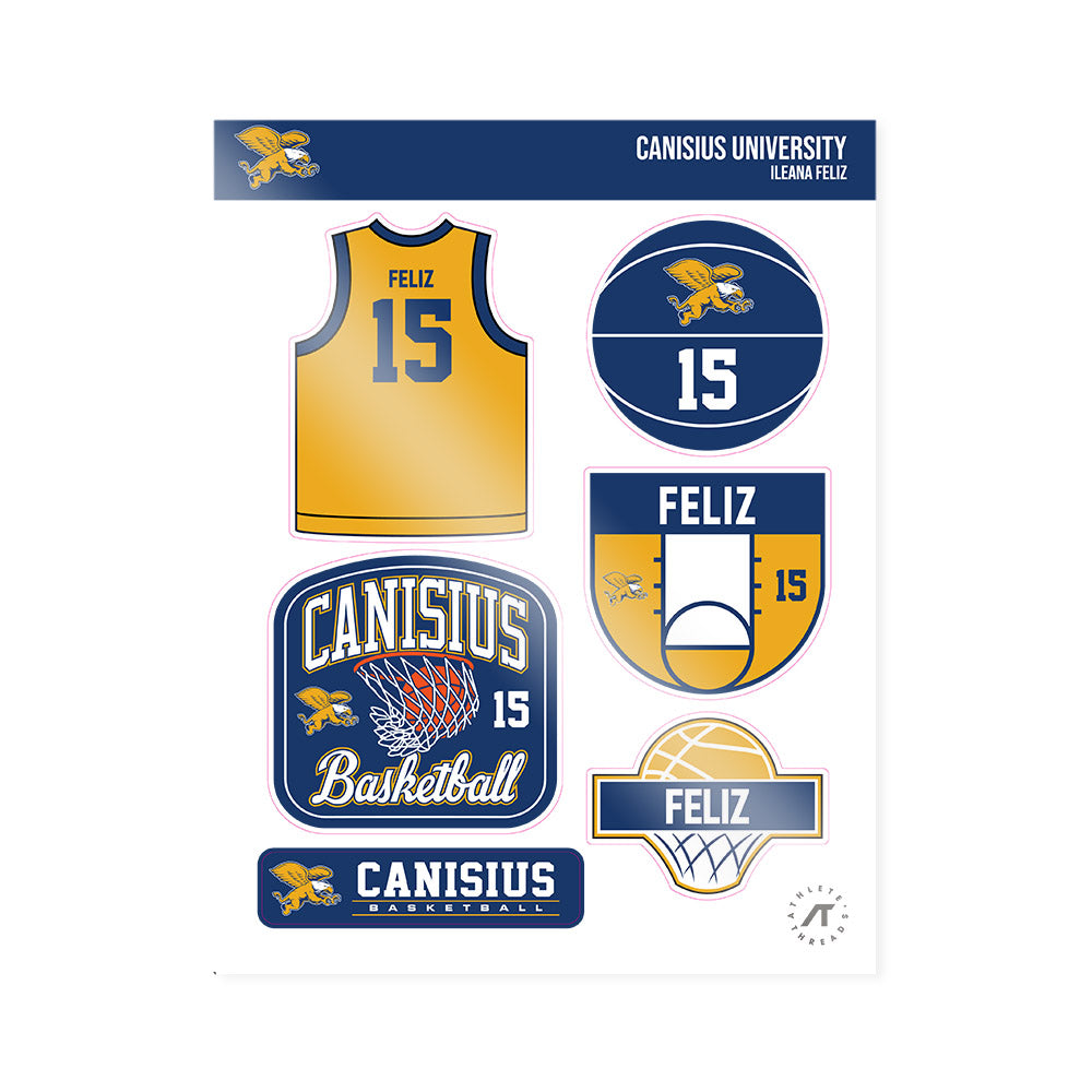 Canisius - NCAA Women's Basketball : Ileana Feliz - Sticker Sheet-0