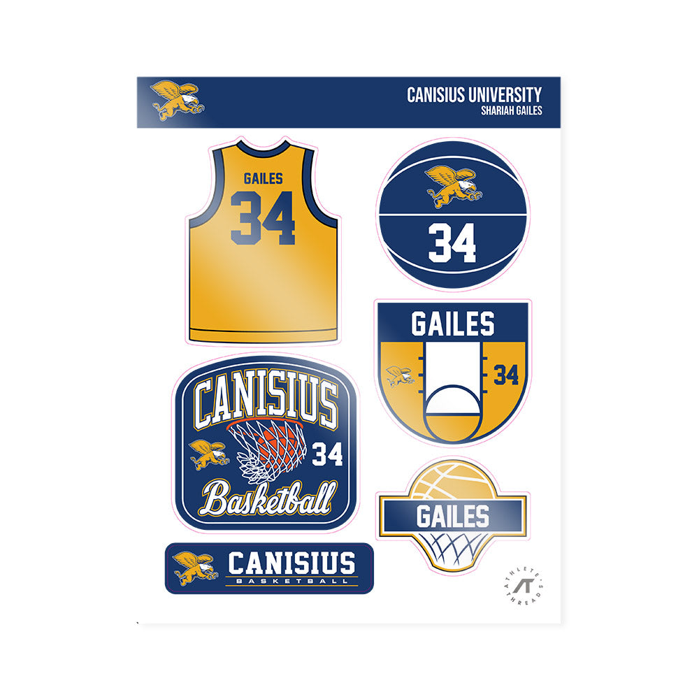Canisius - NCAA Women's Basketball : Shariah Gailes - Sticker Sheet-0