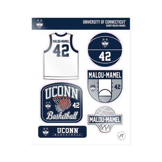 UConn - NCAA Women's Basketball : Gandy Malou-Mamel - Sticker Sheet-0