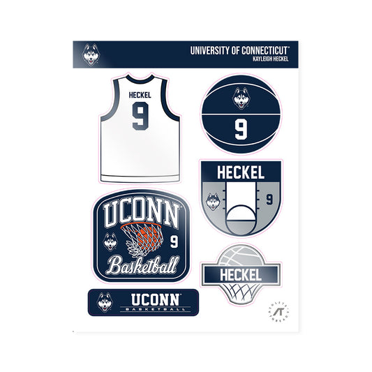 UConn - NCAA Women's Basketball : Kayleigh Heckel - Sticker Sheet-0
