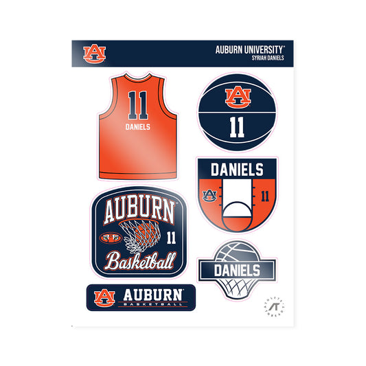 Auburn - NCAA Women's Basketball : Syriah Daniels - Sticker Sheet-0