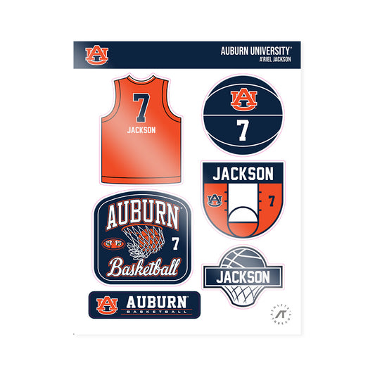 Auburn - NCAA Women's Basketball : A'riel Jackson - Sticker Sheet-0