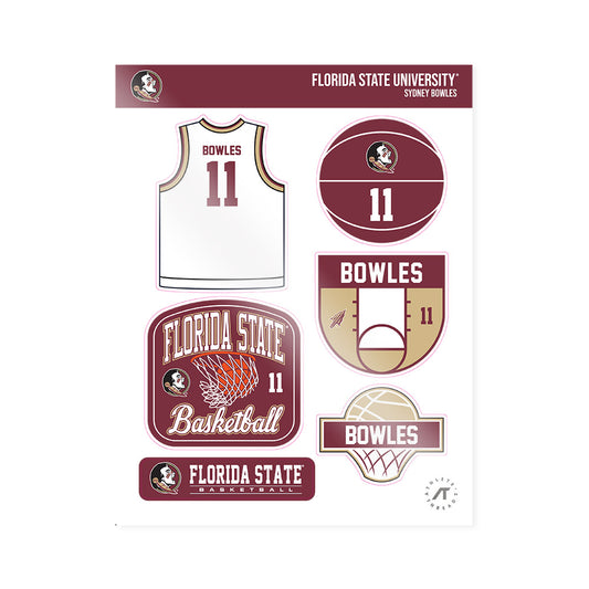 FSU - NCAA Women's Basketball : Sydney Bowles - Sticker Sheet-0