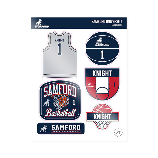 Samford - NCAA Women's Basketball : Jada Knight - Sticker Sheet-0